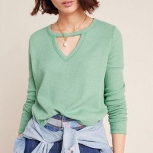 Anthropologie T.La Nadia Cut-Out Waffle Tunic